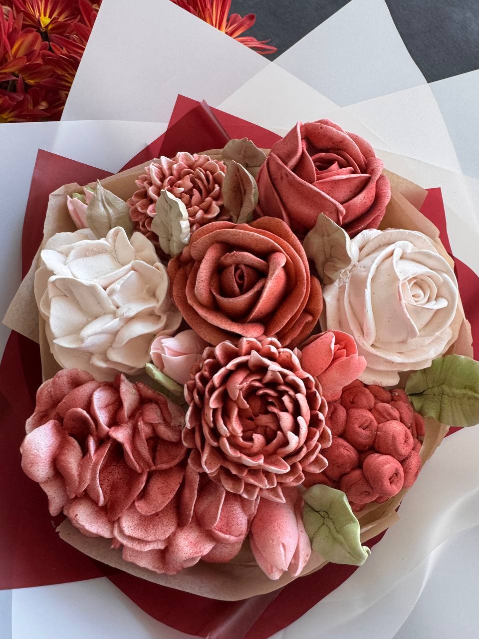 Marshmallow Flower Bouquet Small (20cm)🌸