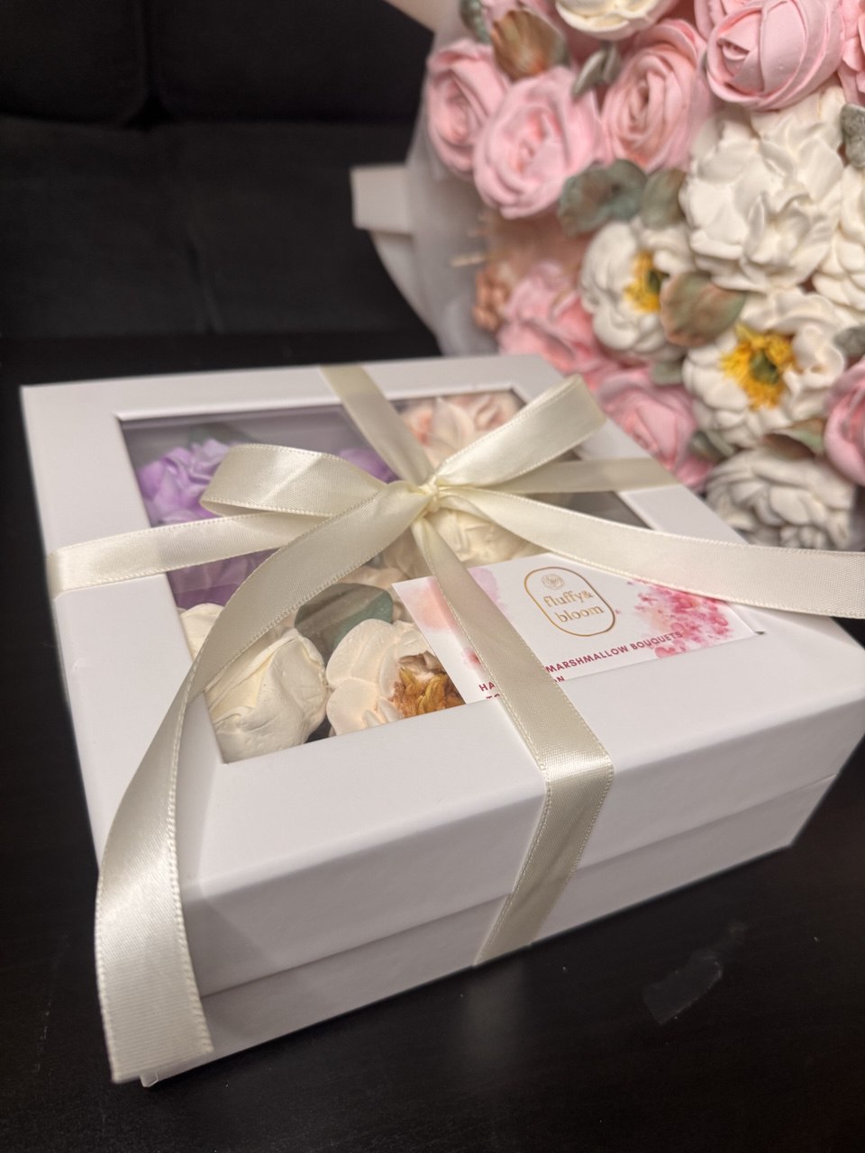 Marshmallow Flower Box – 20×20 cm (lilac)